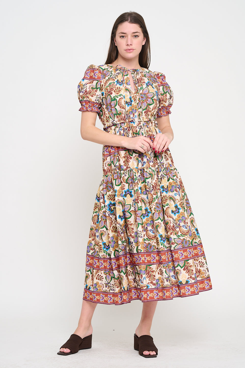 Regal Tapestry Maxi Dress