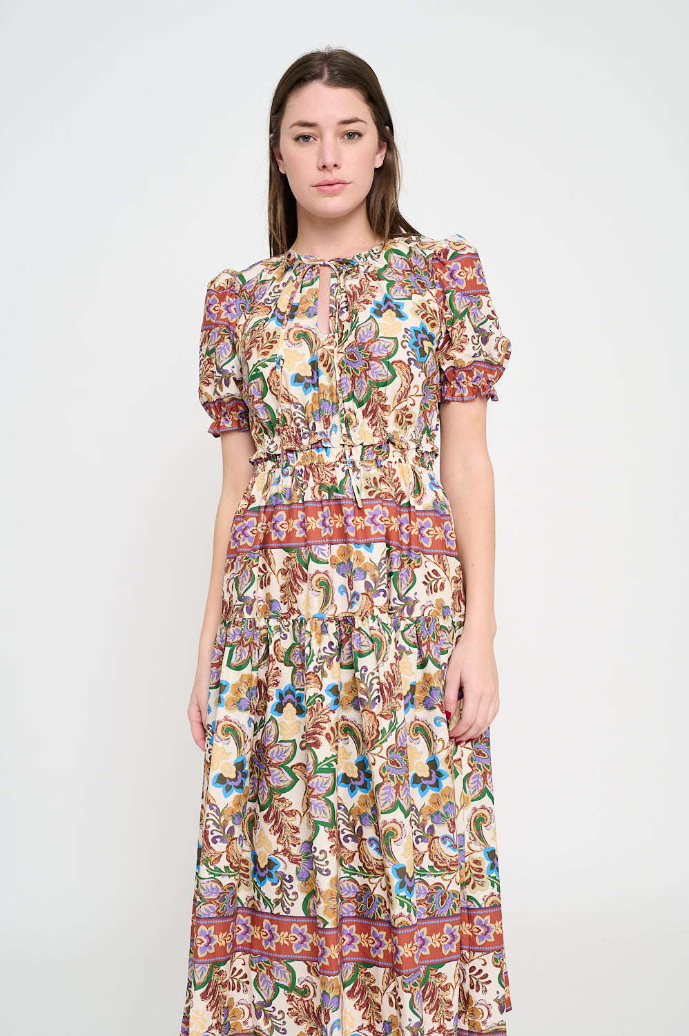 Regal Tapestry Maxi Dress