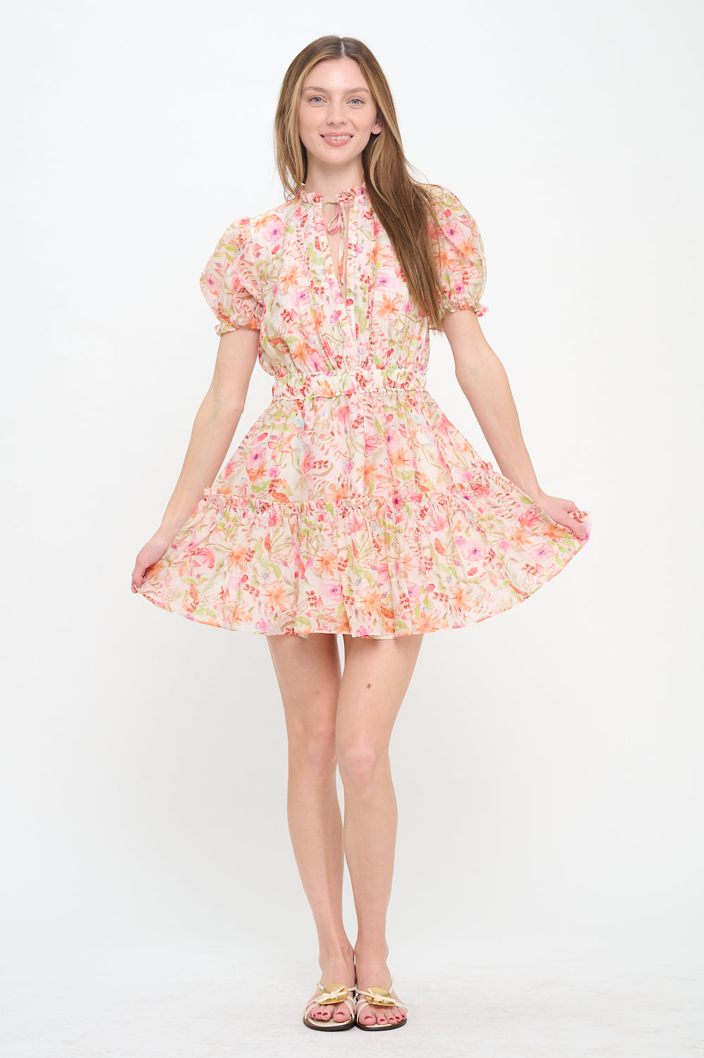 Pebble Blush Garden Short Dress