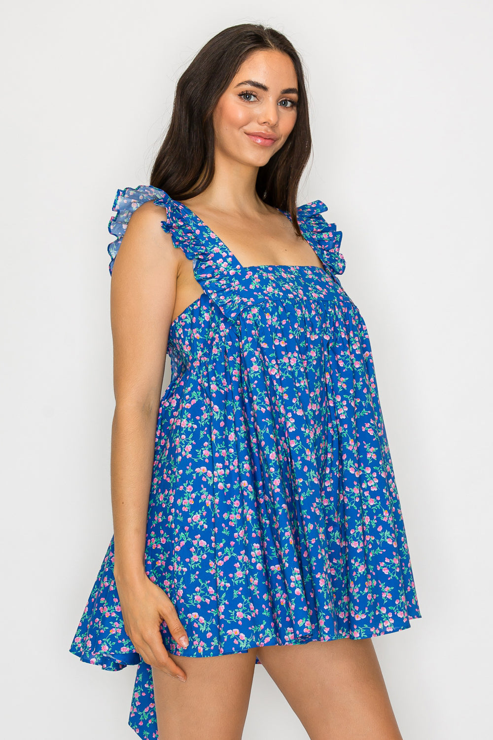 Blossom Twilight Tie Back Short Dress