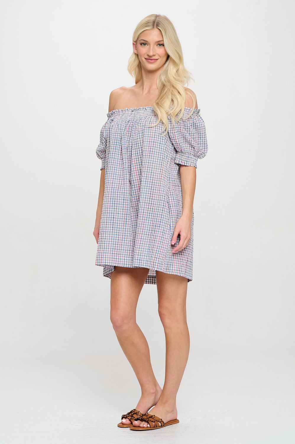 Aegean Plaid Dress
