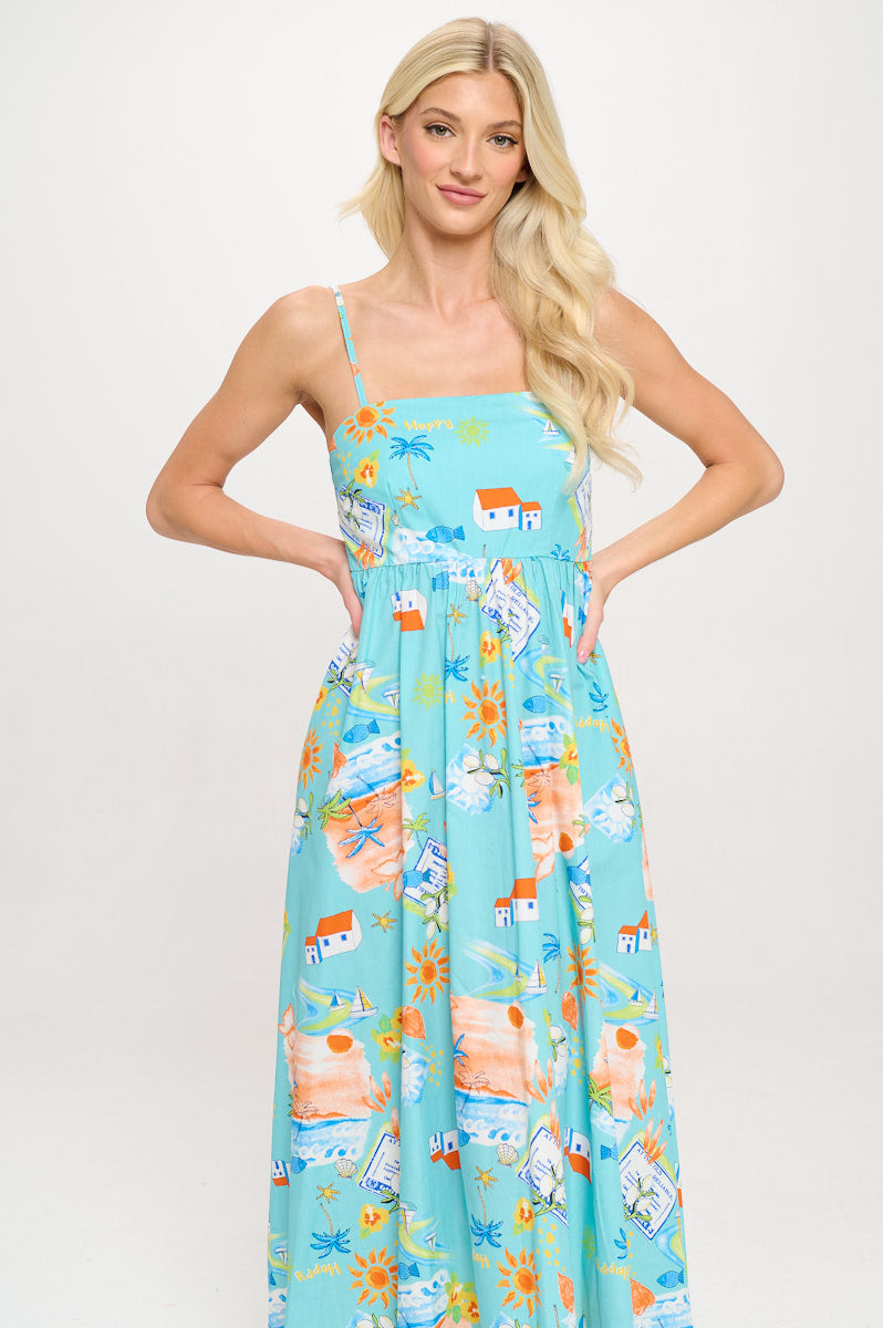 Azure Escape Maxi Dress
