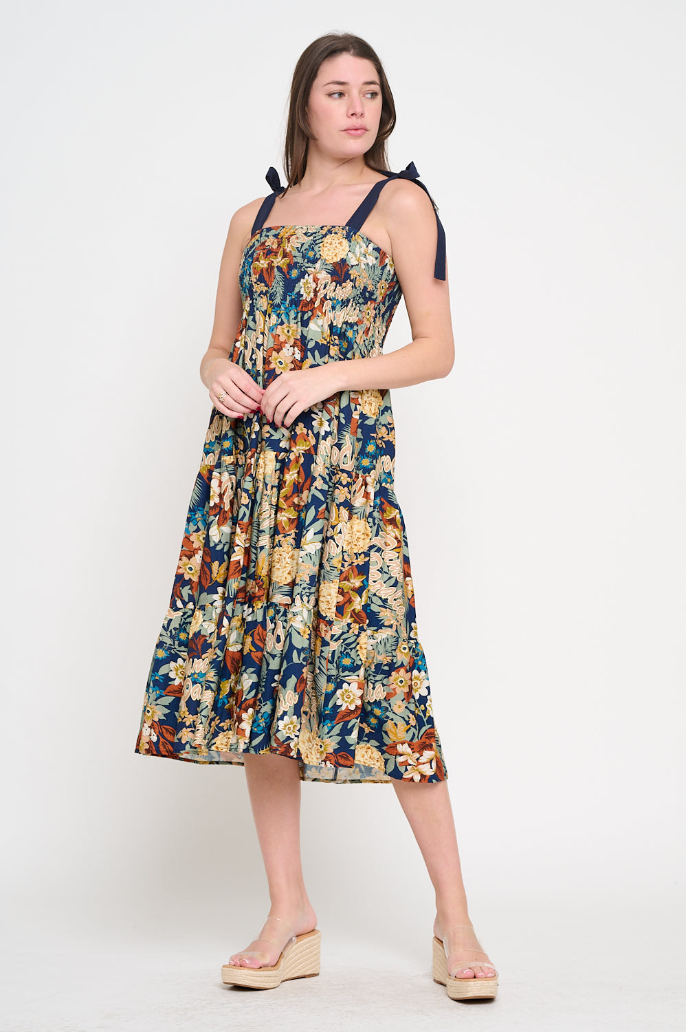 Paralia Nights Smock Midi Dress
