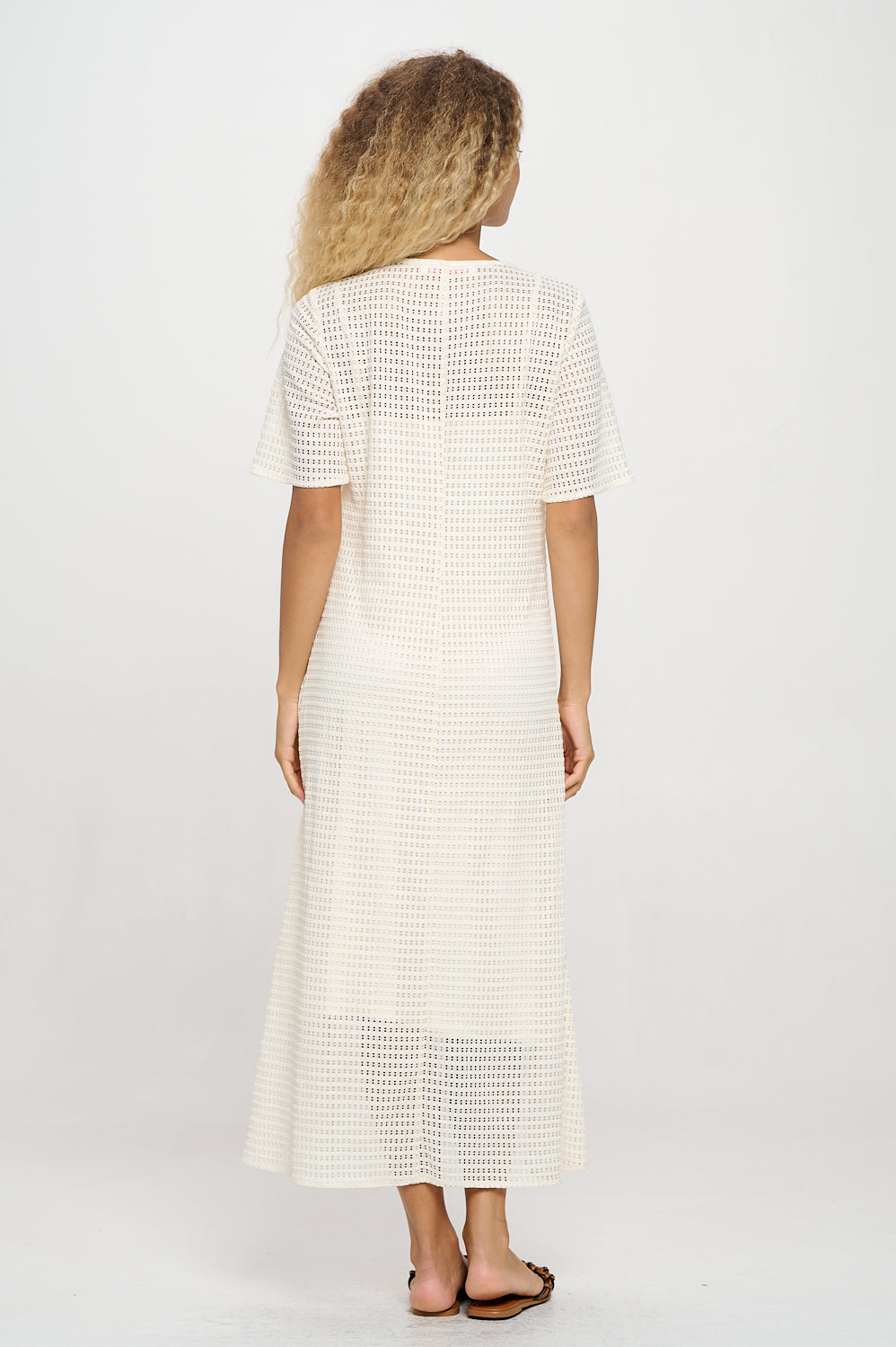 Vanila Honeycomb Maxi Dress