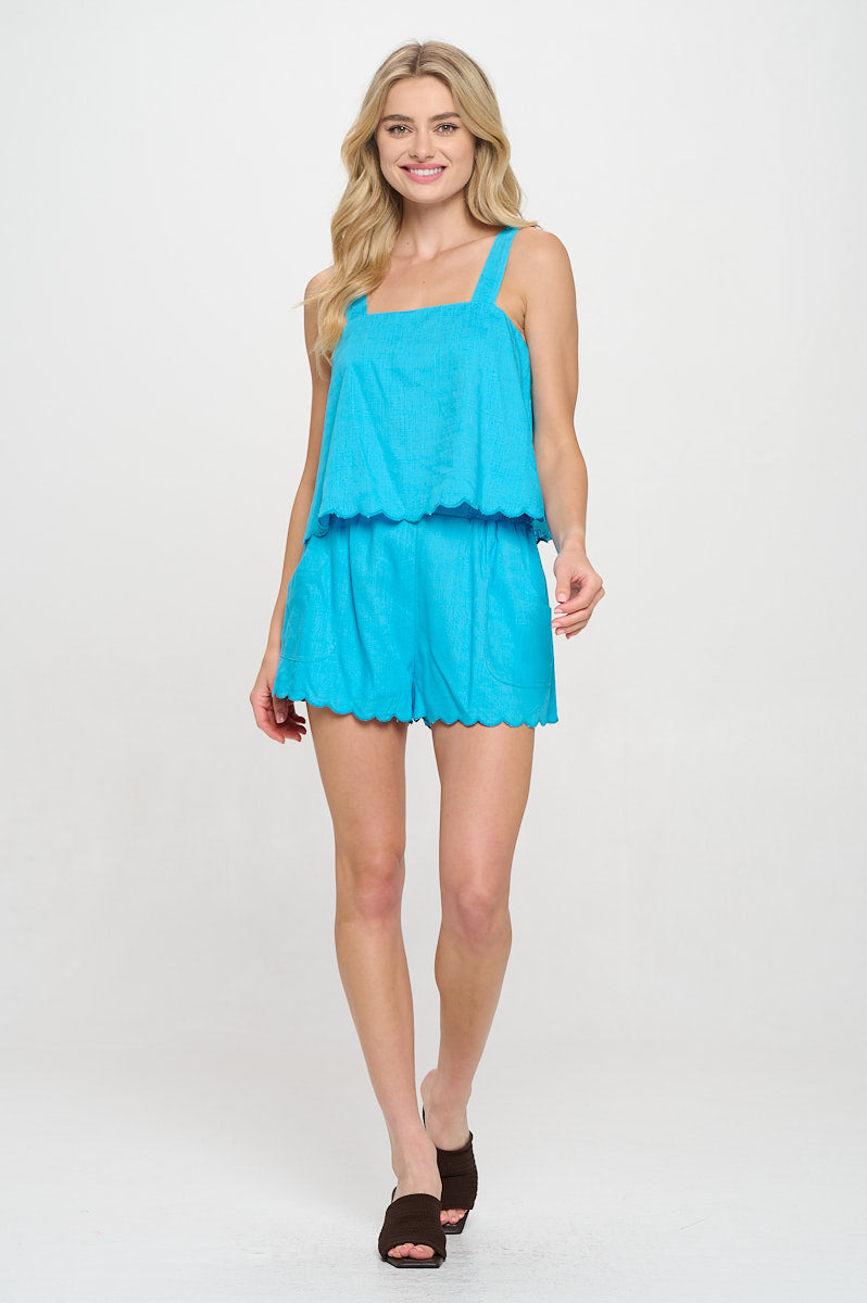 Aegean Sky Scalloped Detailed Set