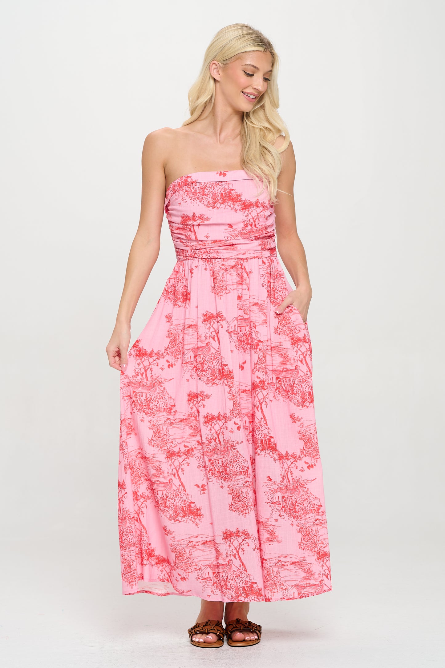 Sunset Cottage Tube Maxi Dress