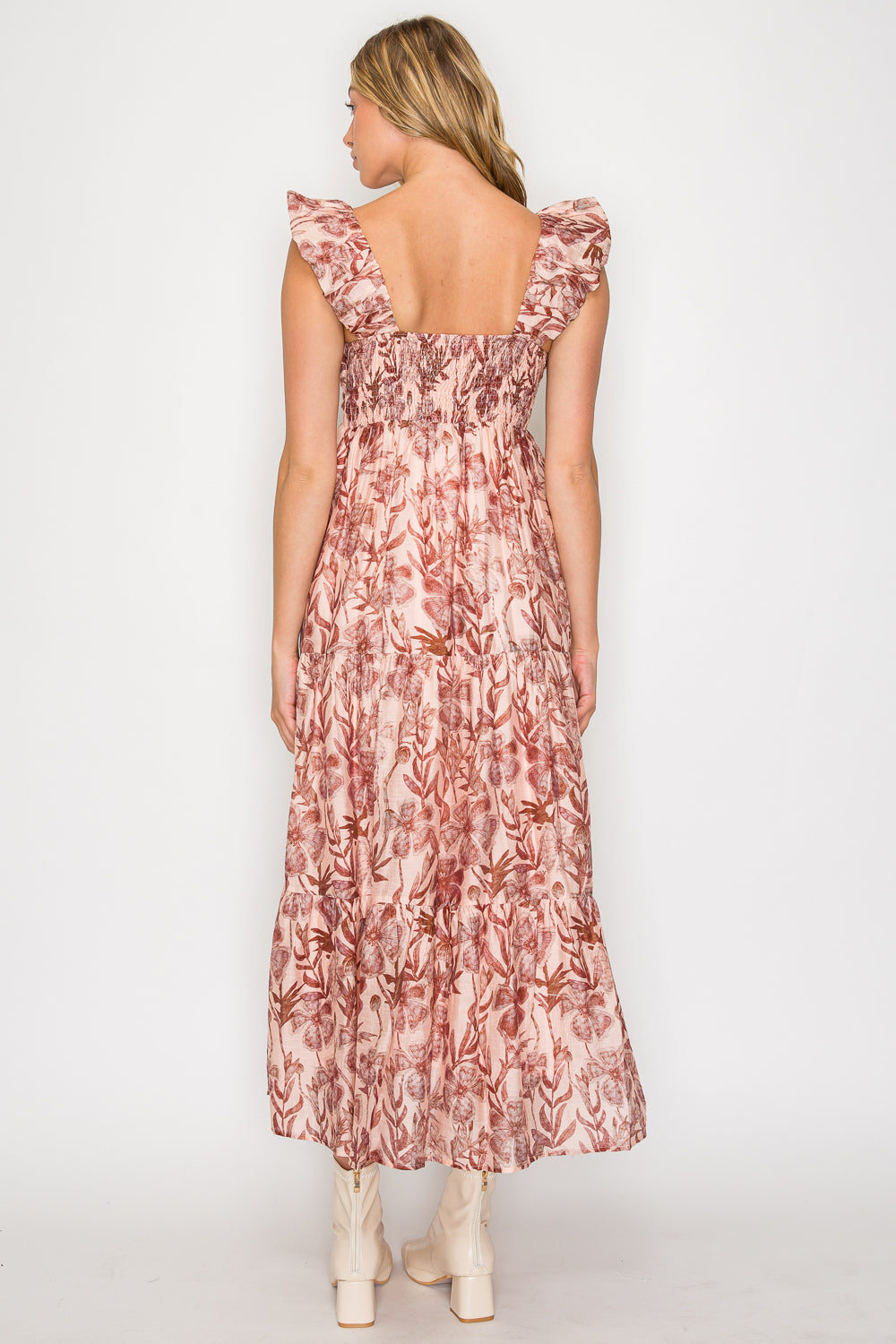 Floral Whimsy Sleeveless Maxi Dress