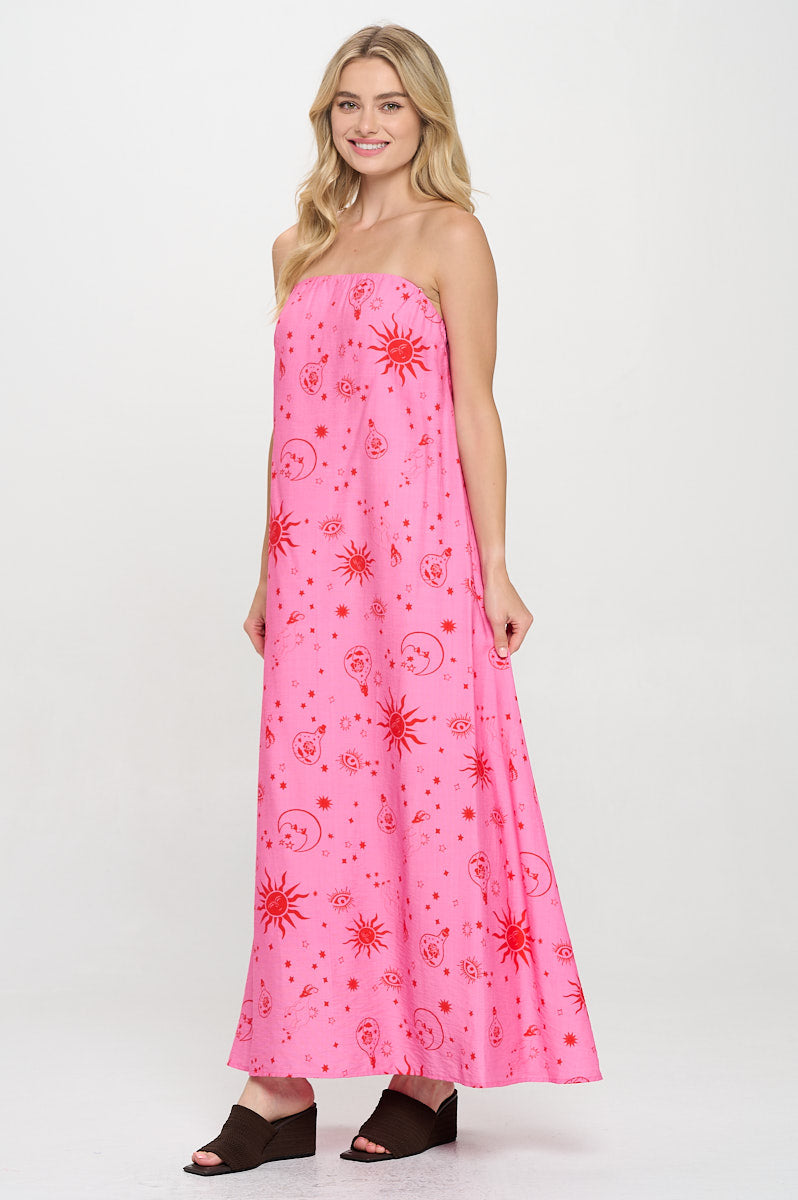 Cosmic Reverie Tube Maxi Dress
