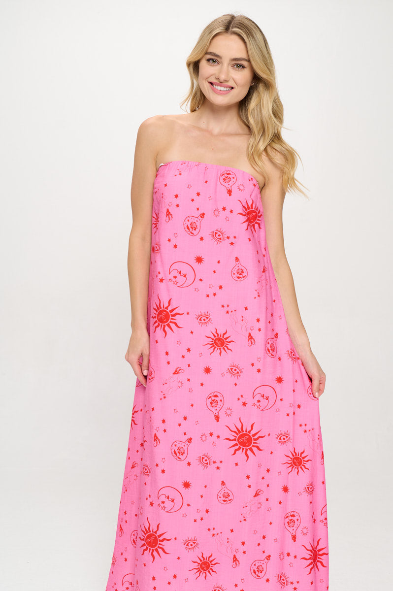 Cosmic Reverie Tube Maxi Dress