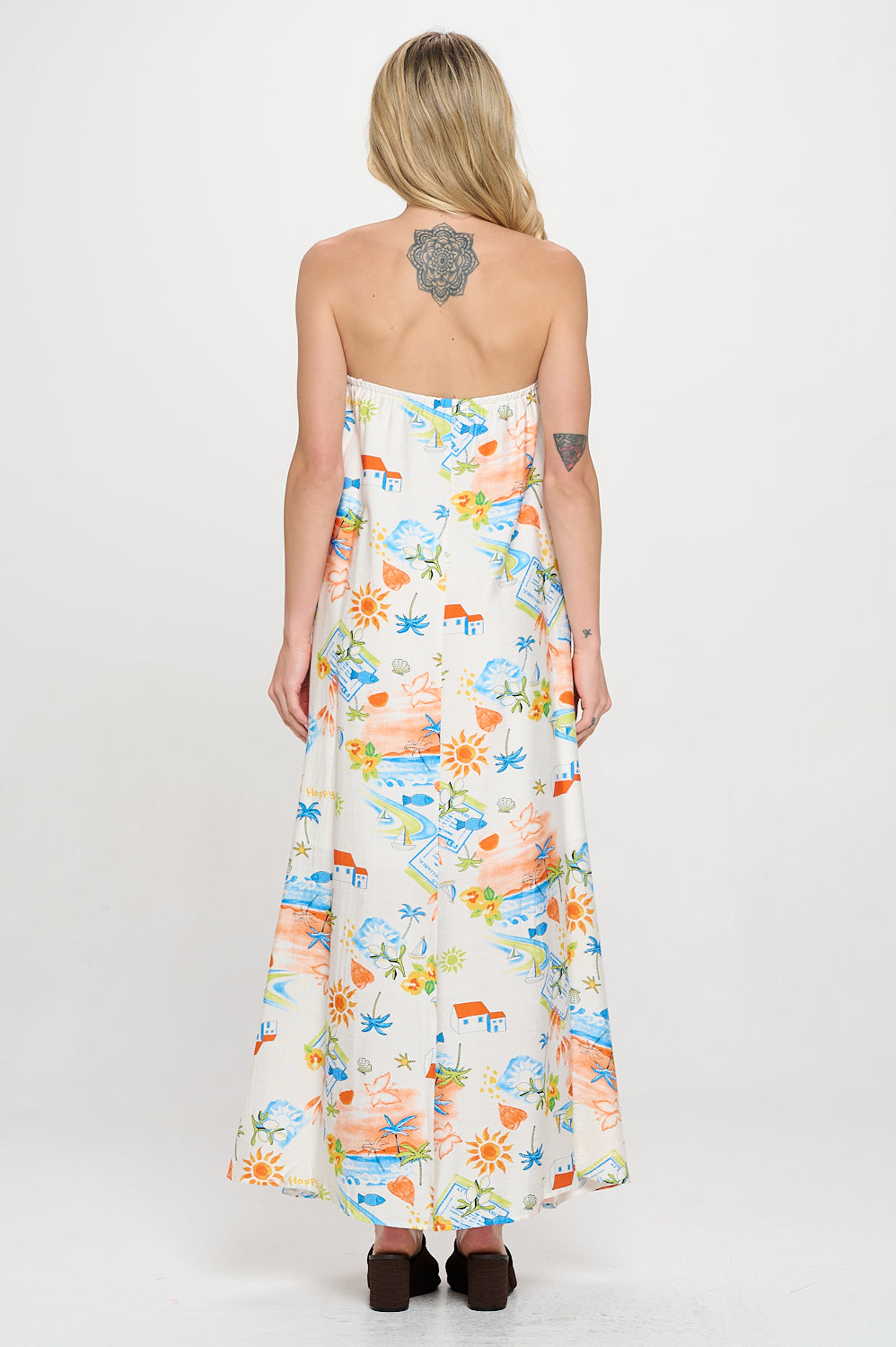 Mediterranean Daydream Tube Maxi Dress