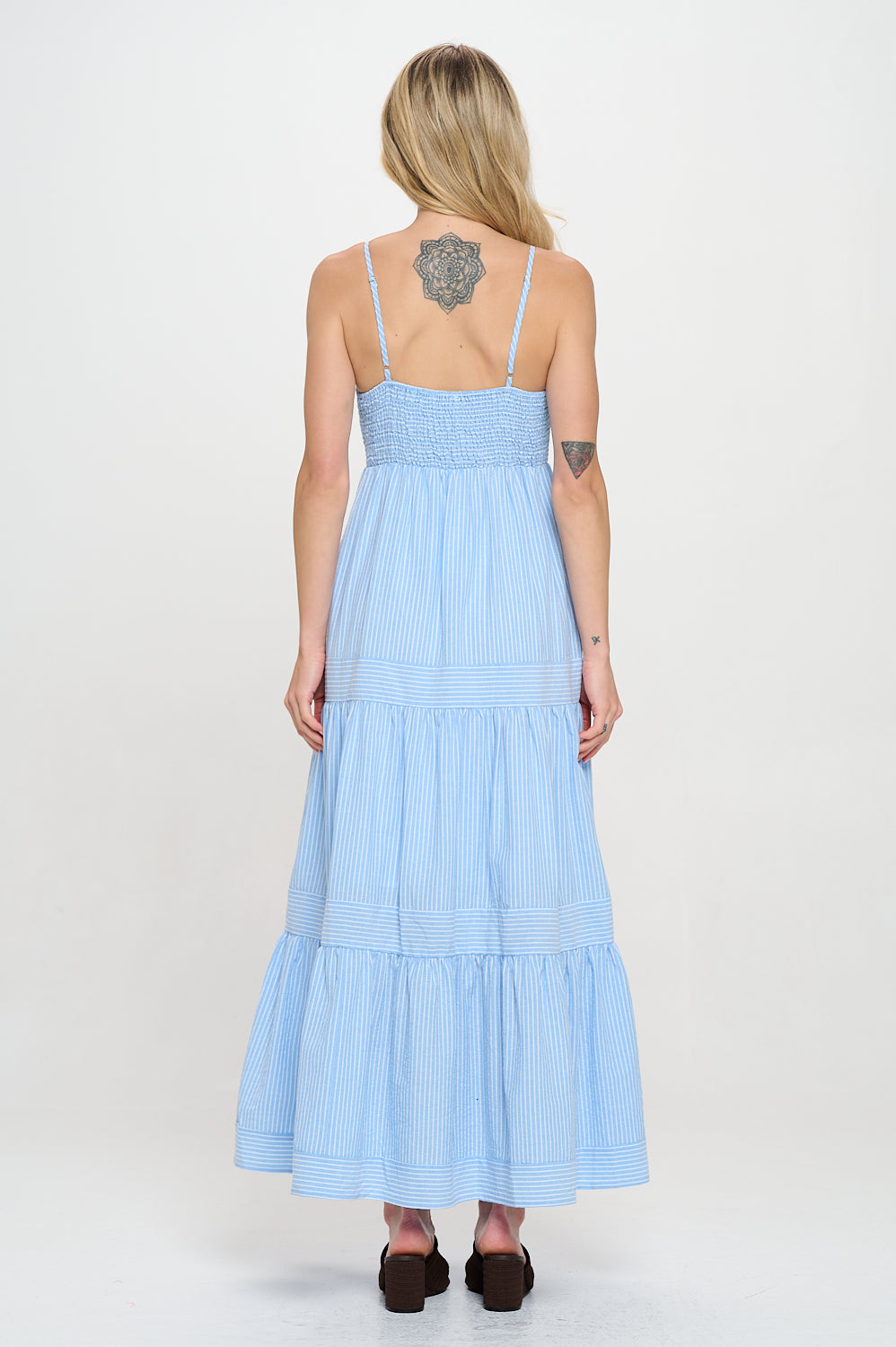 Cerulean Stripe Maxi Dress