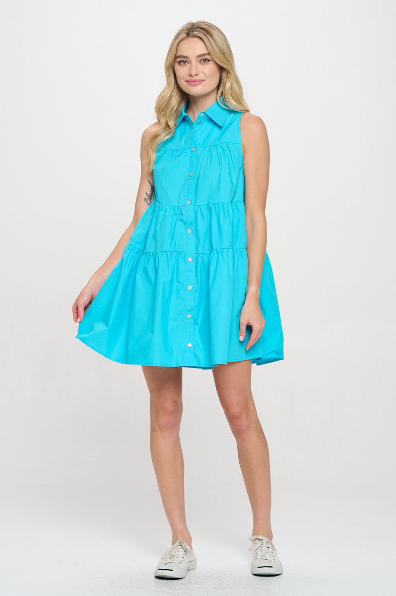 Siren Of The Seas Button Down Shirt Dress