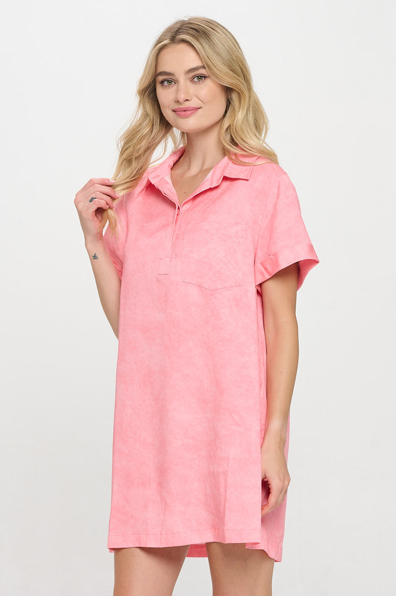 Coral Sands Shirt Dress
