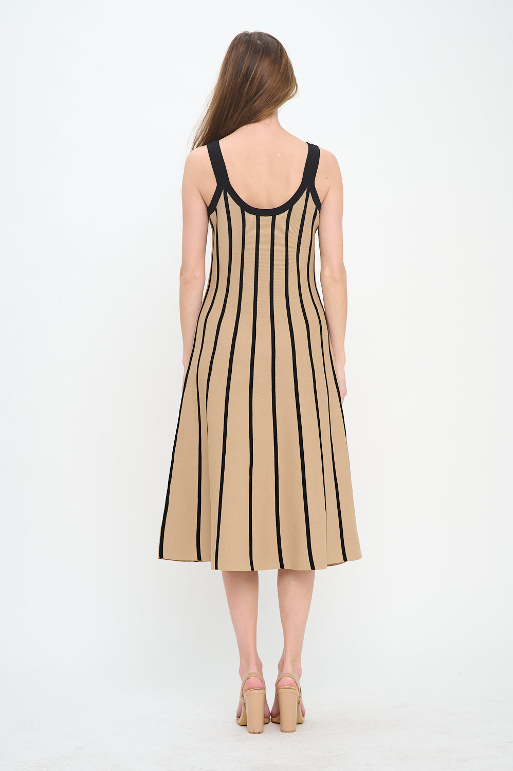Rib Stripe Midi Dress