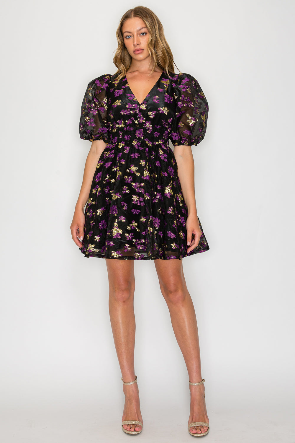 Nyx Petals Short Sleeve Dress
