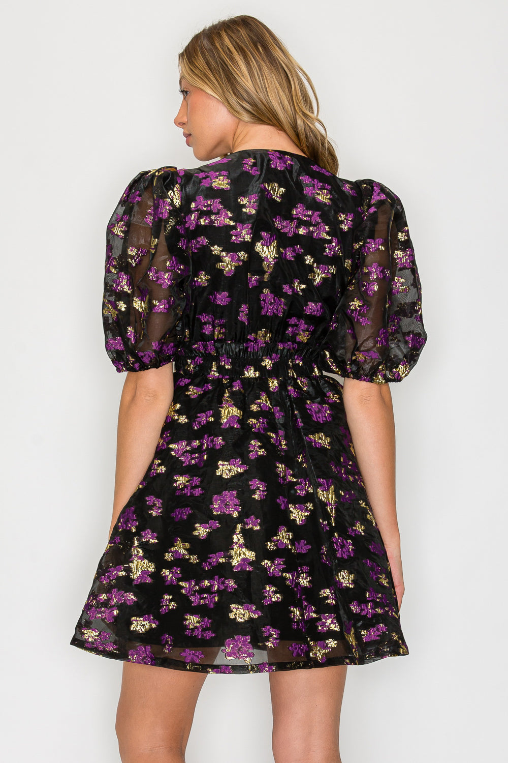 Nyx Petals Short Sleeve Dress