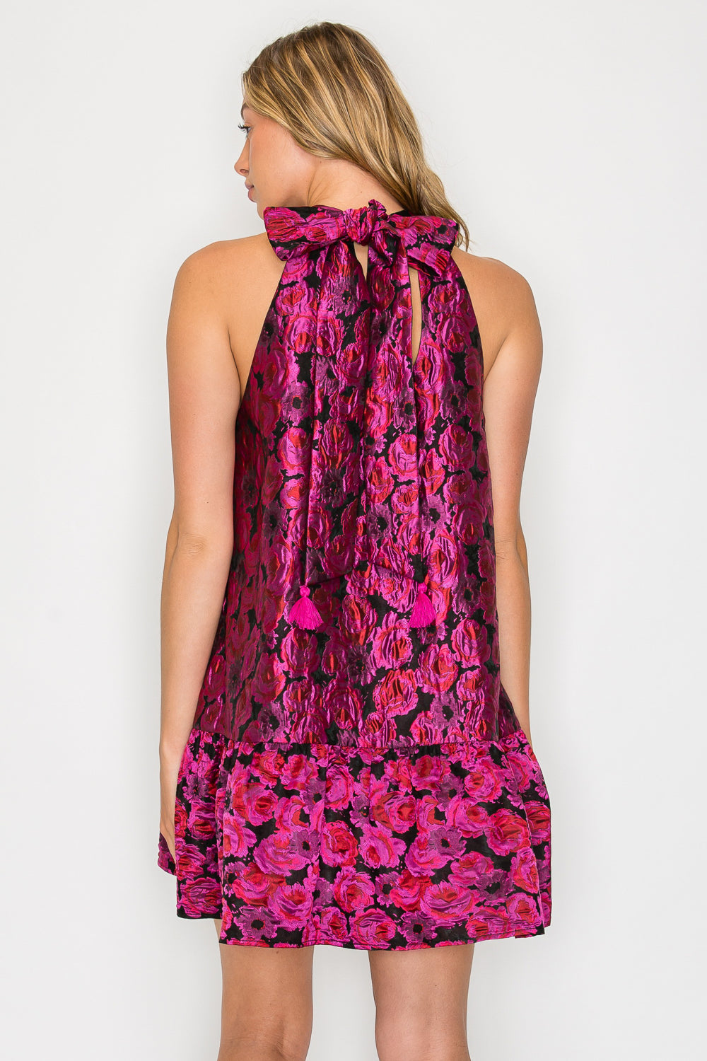 Heras Garland Halter Dress