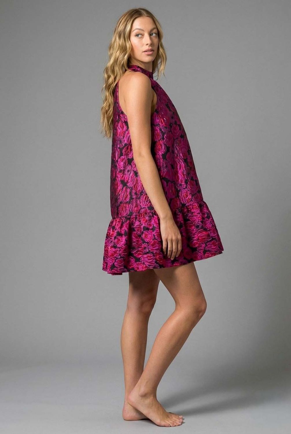 Heras Garland Halter Dress