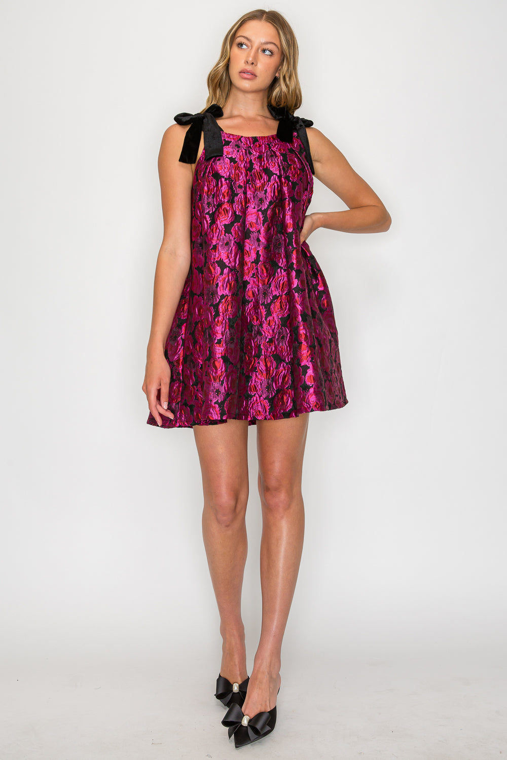 Heras Garland Tie Shoulder Dress