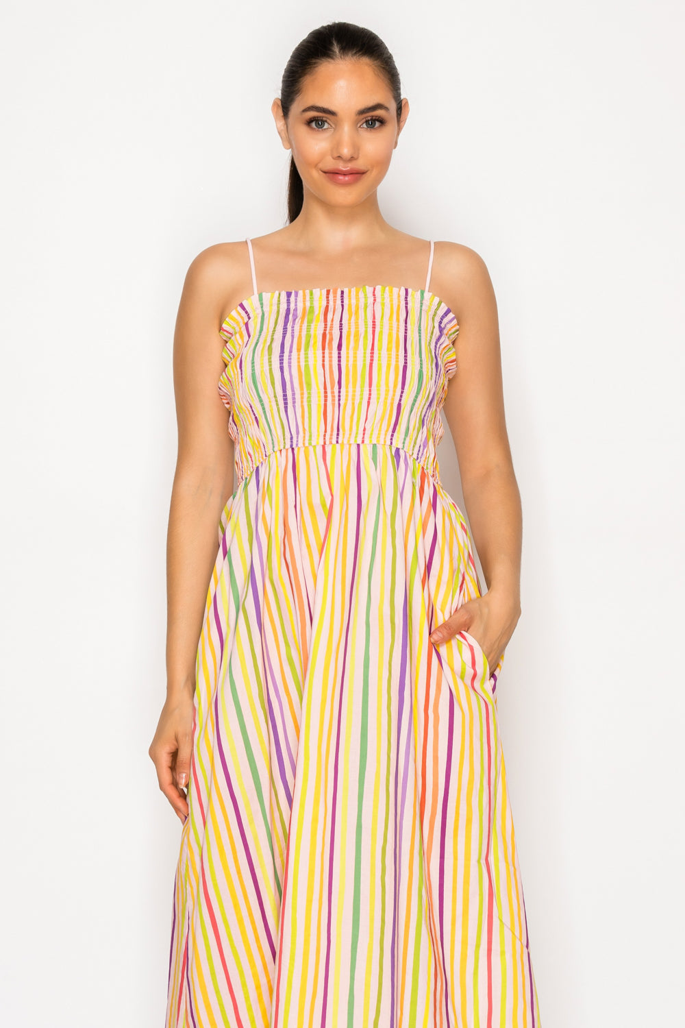 Paralia Stripes Midi Dress