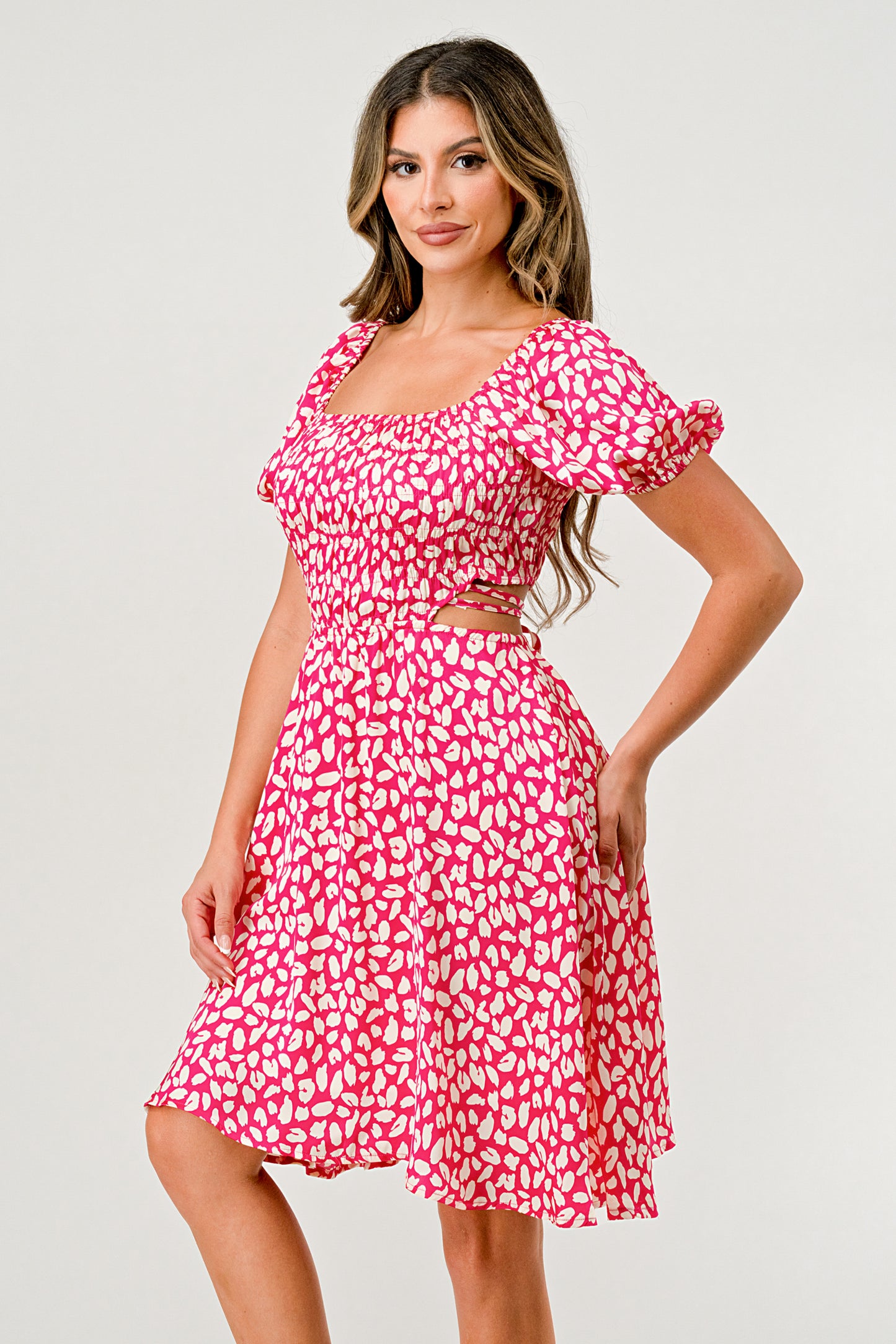 Chee Chee Lost City Dress, Chee Chee Lost, women's dress, floral print, abstract print, resortwear style by Meet Me in Santorini
