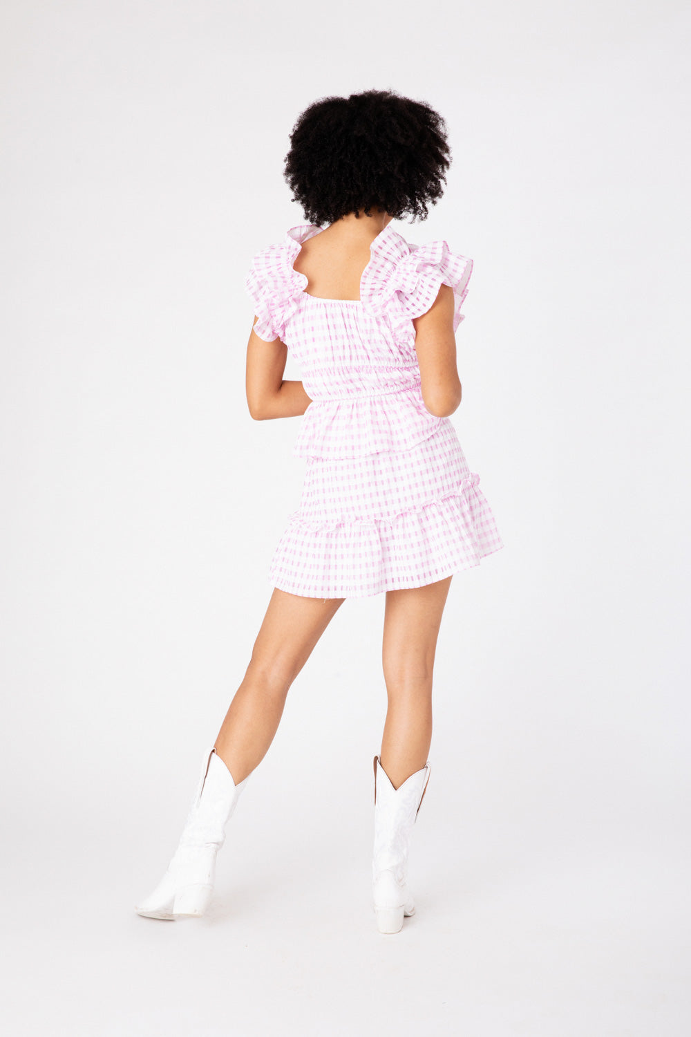 Lavender Gingham Set