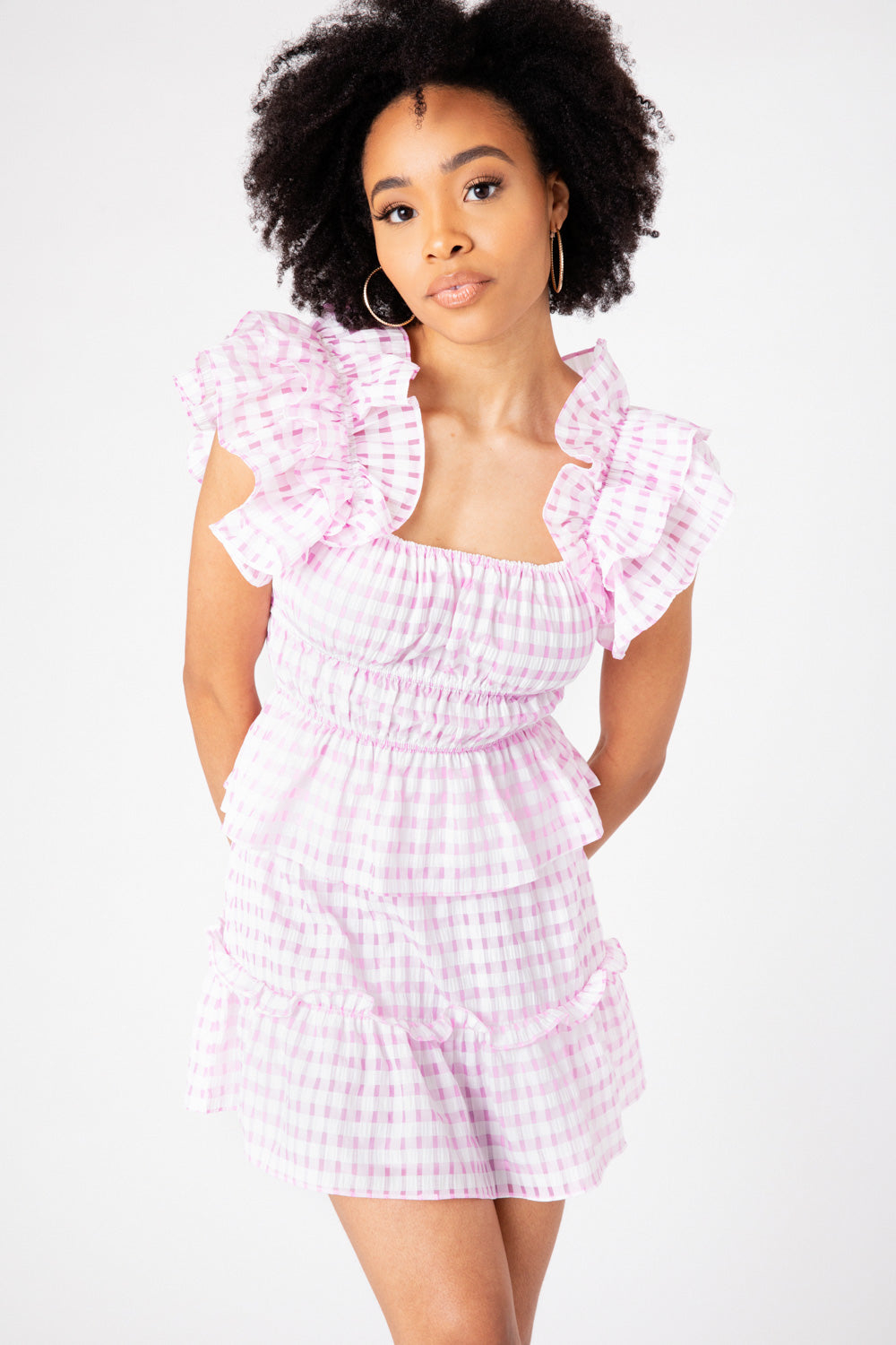 Lavender Gingham Set