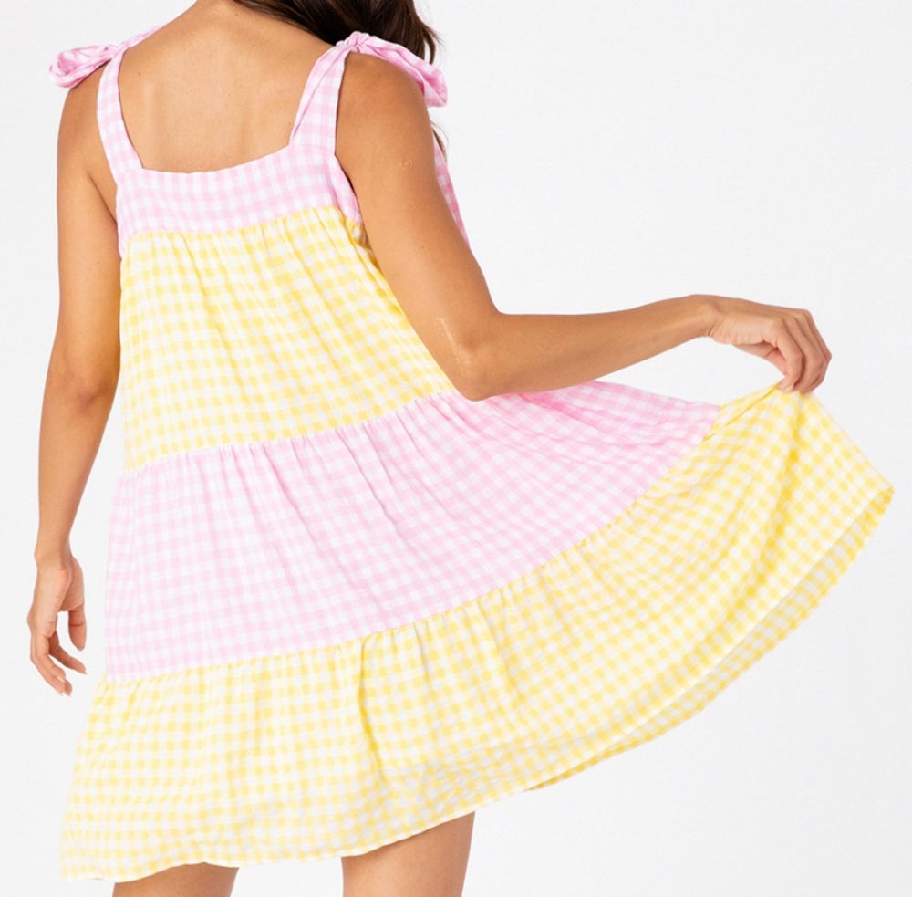 Yellow Pink Multi Bella Dress