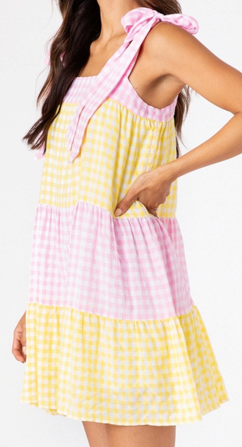Yellow Pink Multi Bella Dress