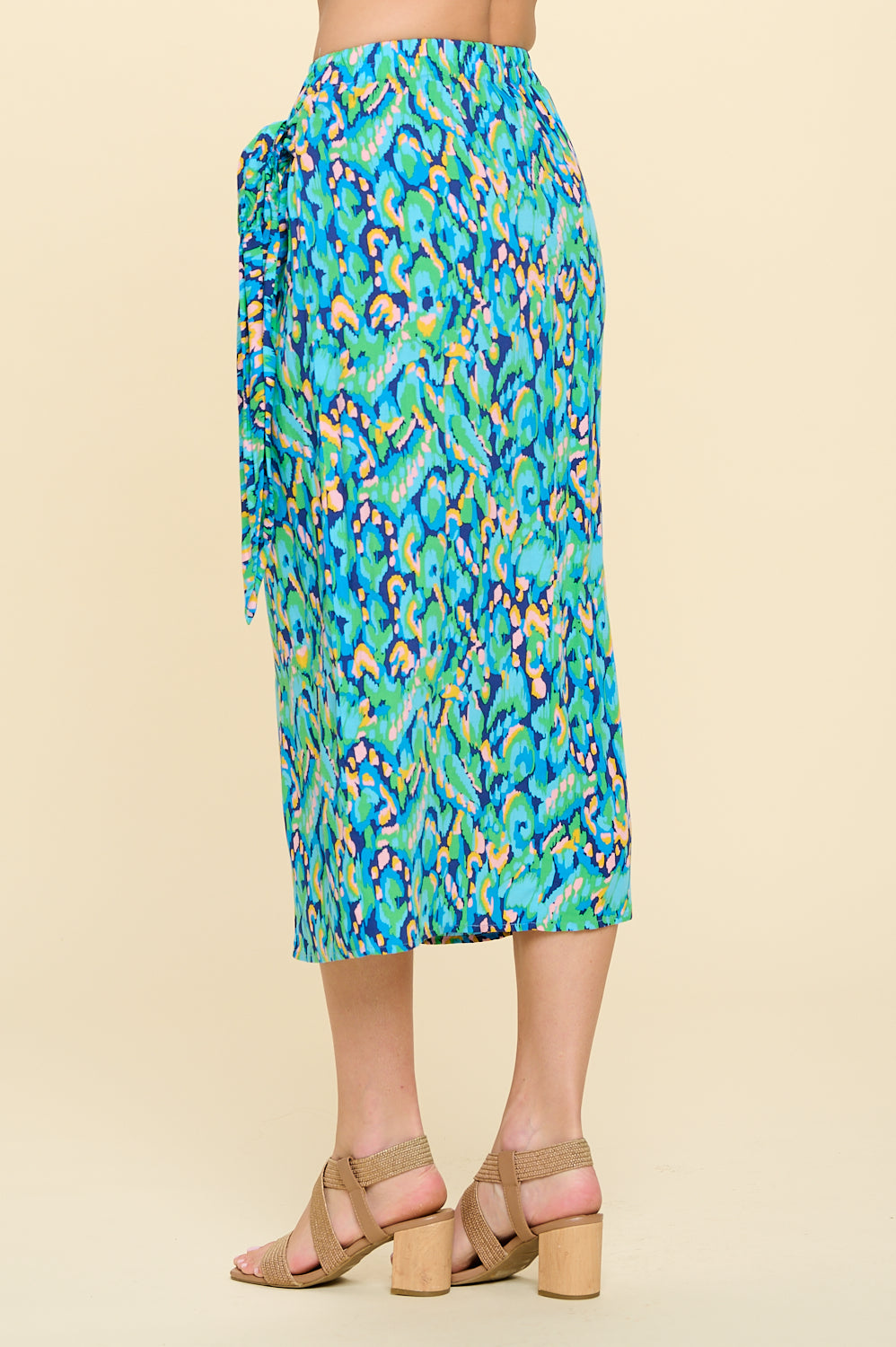 Tribal Blue Wrap Skirt