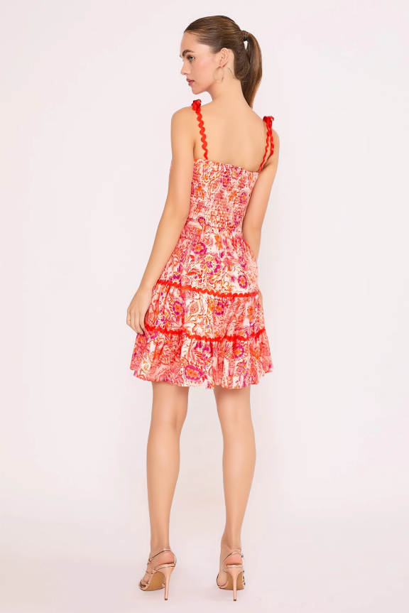 Jacobean Coral Ella Dress