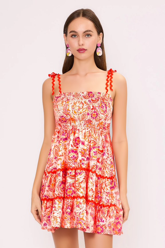 Jacobean Coral Ella Dress