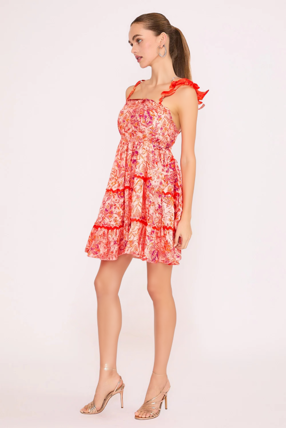 Jacobean Coral Ella Dress