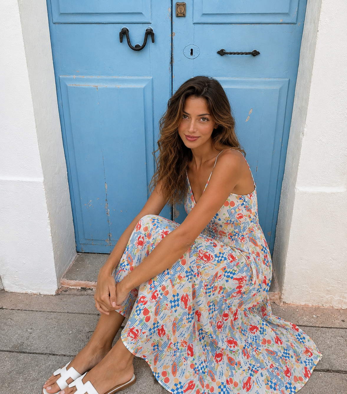 Mykonos Market Maxi Dress