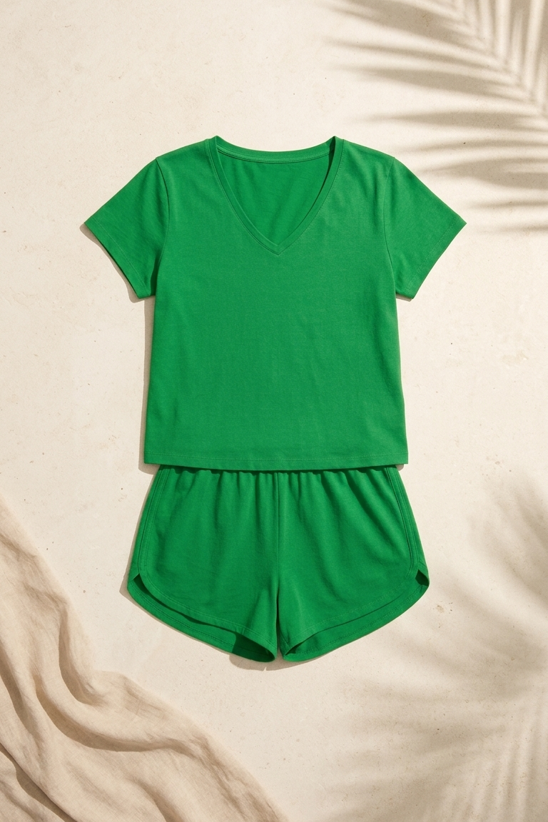 Kelly Green White Sands Set, Kelly Green White, women's matching set, resortwear style, feminine boutique style by Meet Me in Santorini
