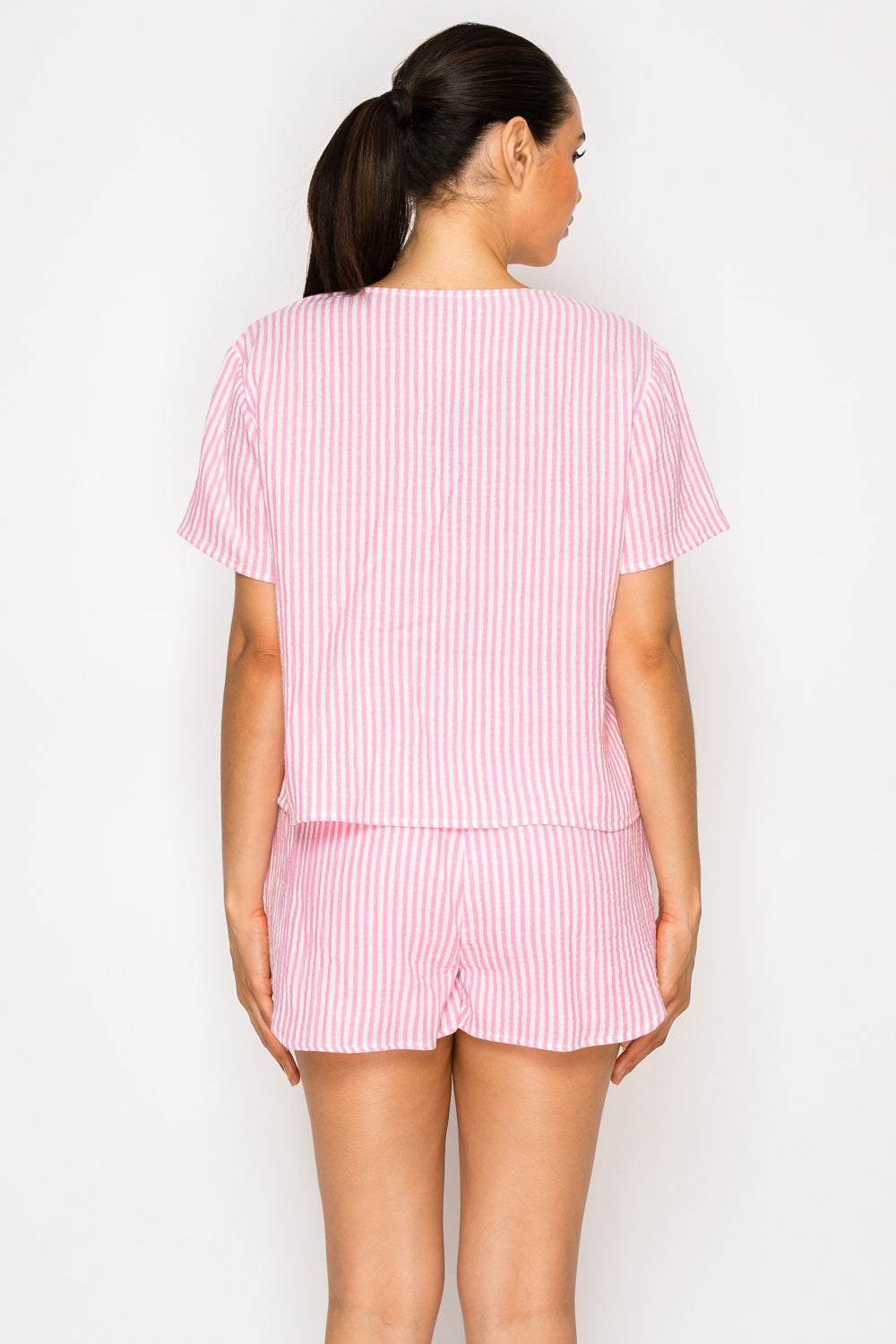 Pink Gauze Stripe Set