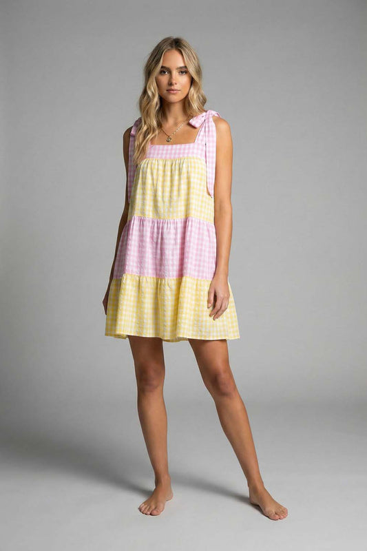 Yellow Pink Multi Bella Dress