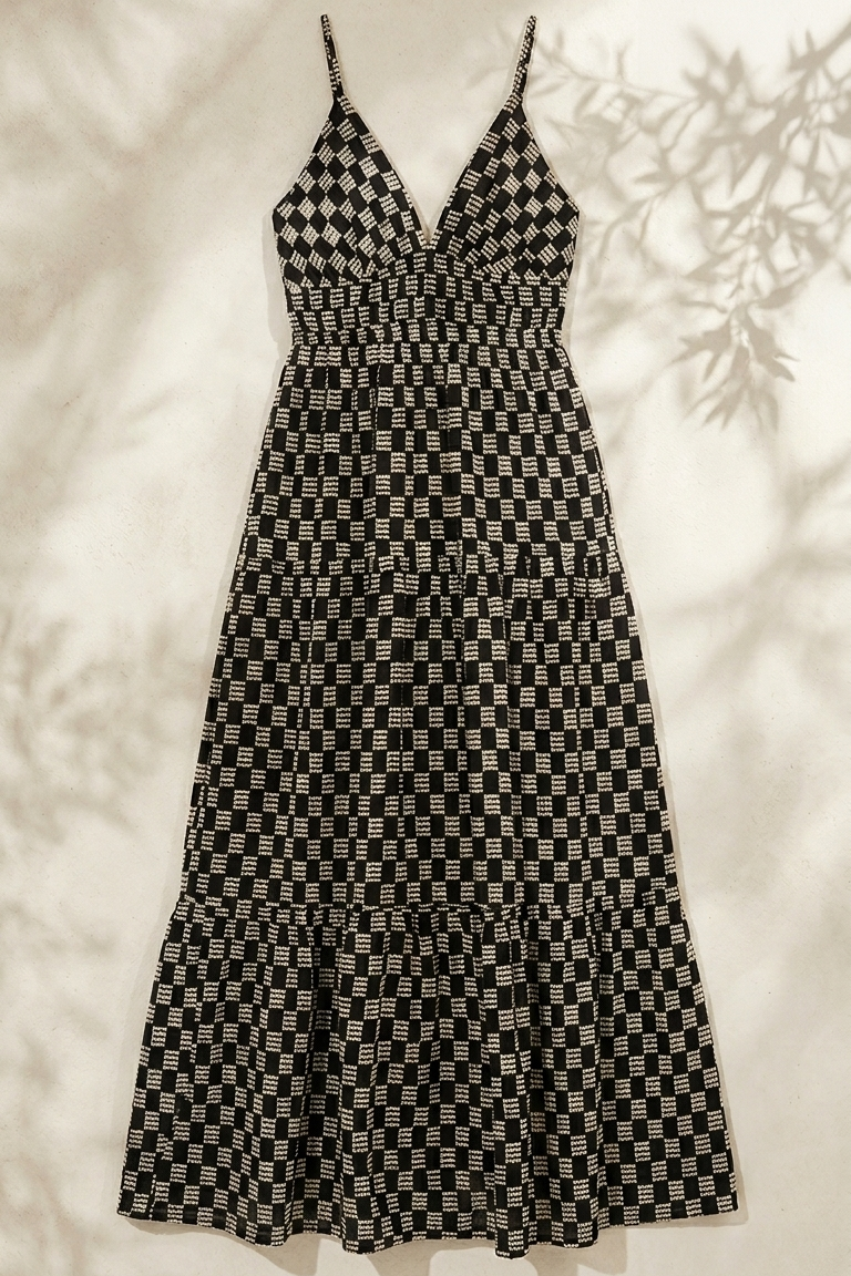 Midnight Weave Maxi Dress
