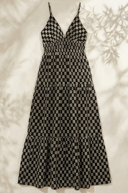 Midnight Weave Maxi Dress