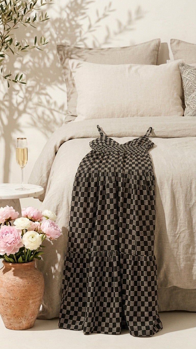 Midnight Weave Maxi Dress