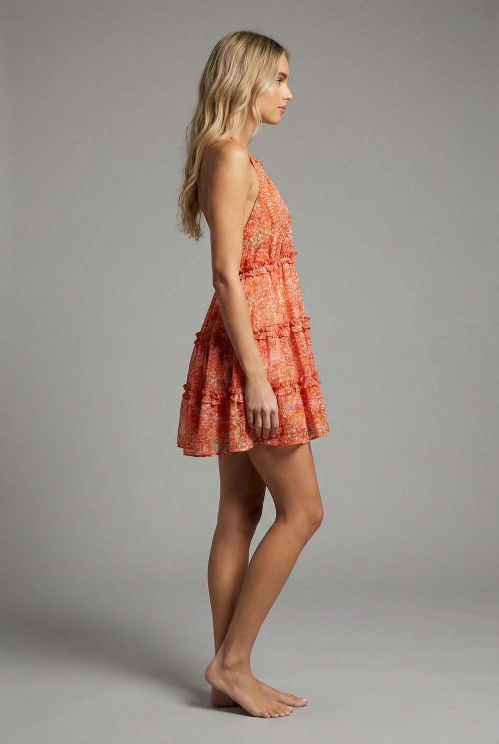 Red Ditsy Elena Dress, Red Ditsy Elena, women's matching set, floral print, resortwear style, feminine boutique style by Meet Me in Santorini