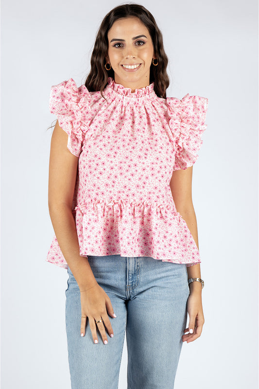 Tickled Pink Irene Top