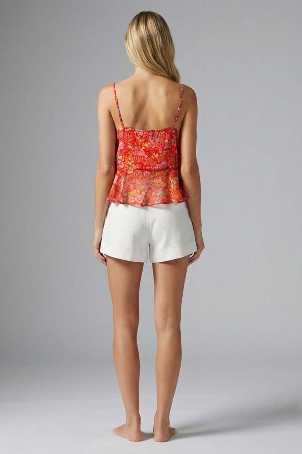 Red Ditsy Katherine Top