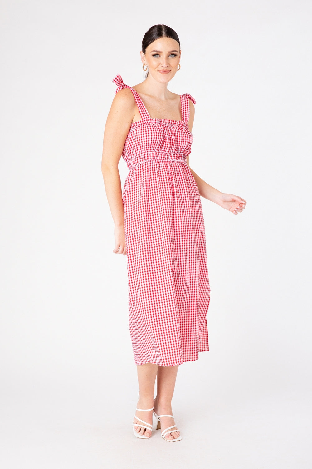 Red Stripe Lidia Dress