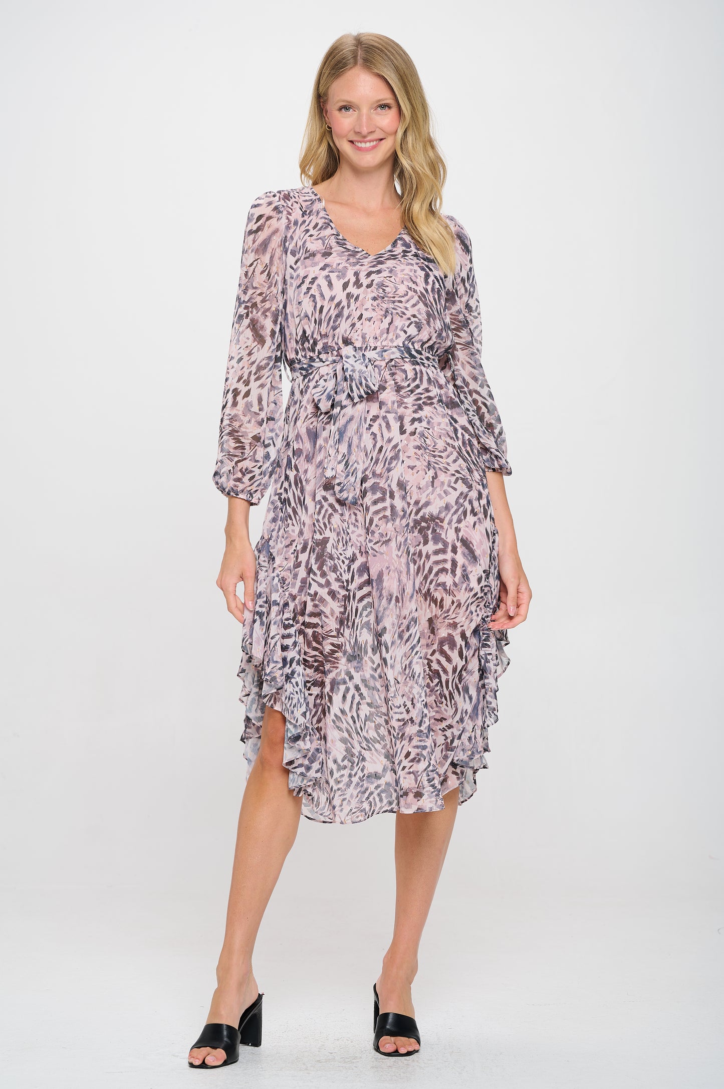 Blush Black Stroke Caterina Dress