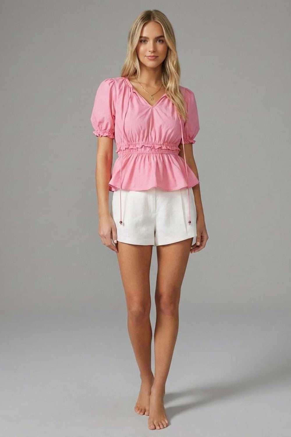 Sorbet Alina Top, Sorbet, women's top, abstract print, resortwear style, feminine boutique style by Meet Me in Santorini