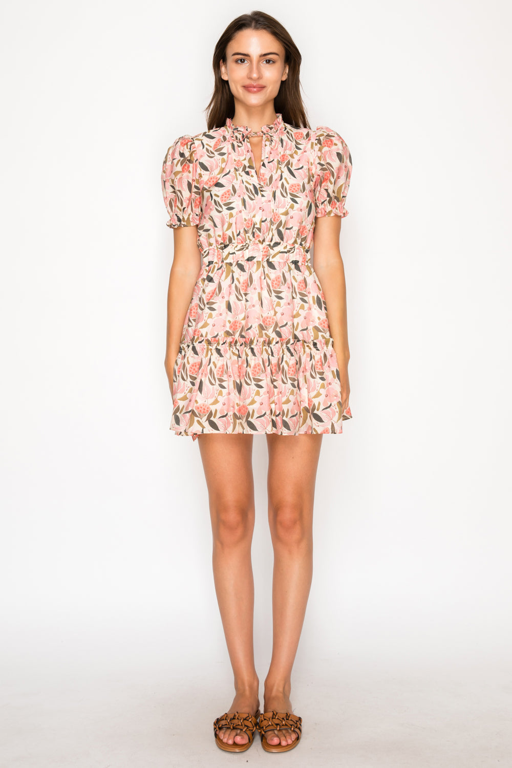 Peony Glow Short Dress