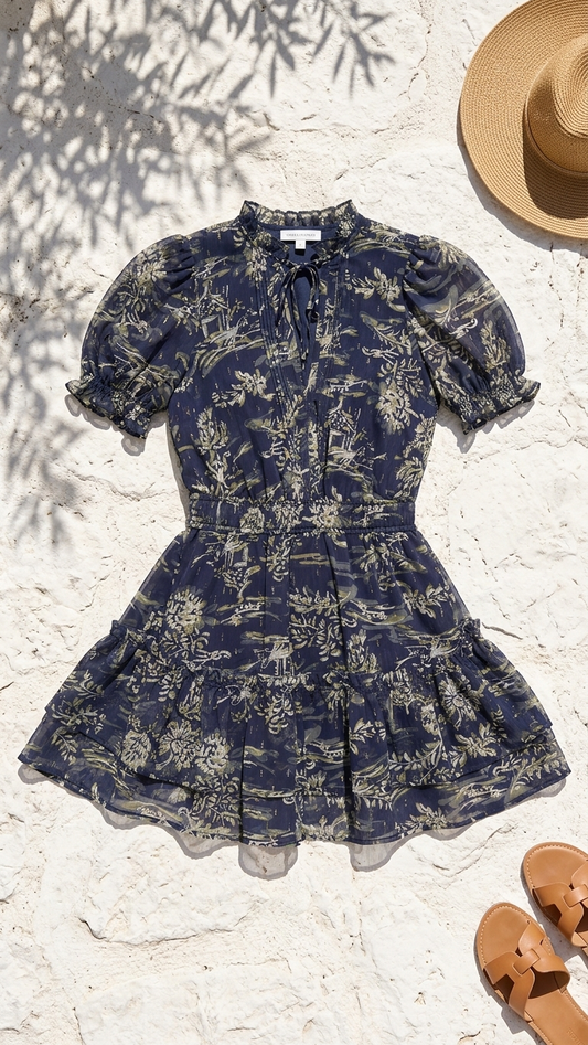 Winter Odyssey Puff Sleeve Dress