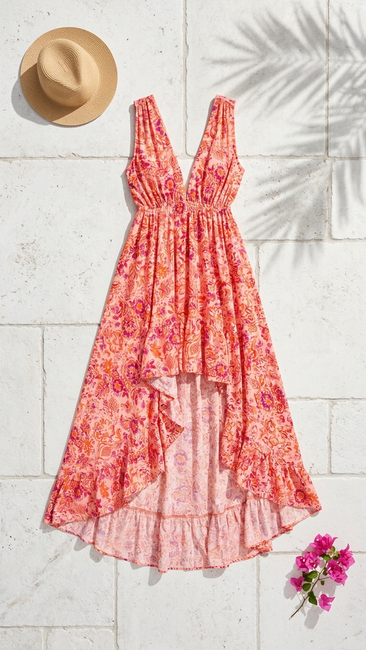 Jacobean Coral Lilith Dress, Jacobean Coral Lilith by Meet Me in Santorini