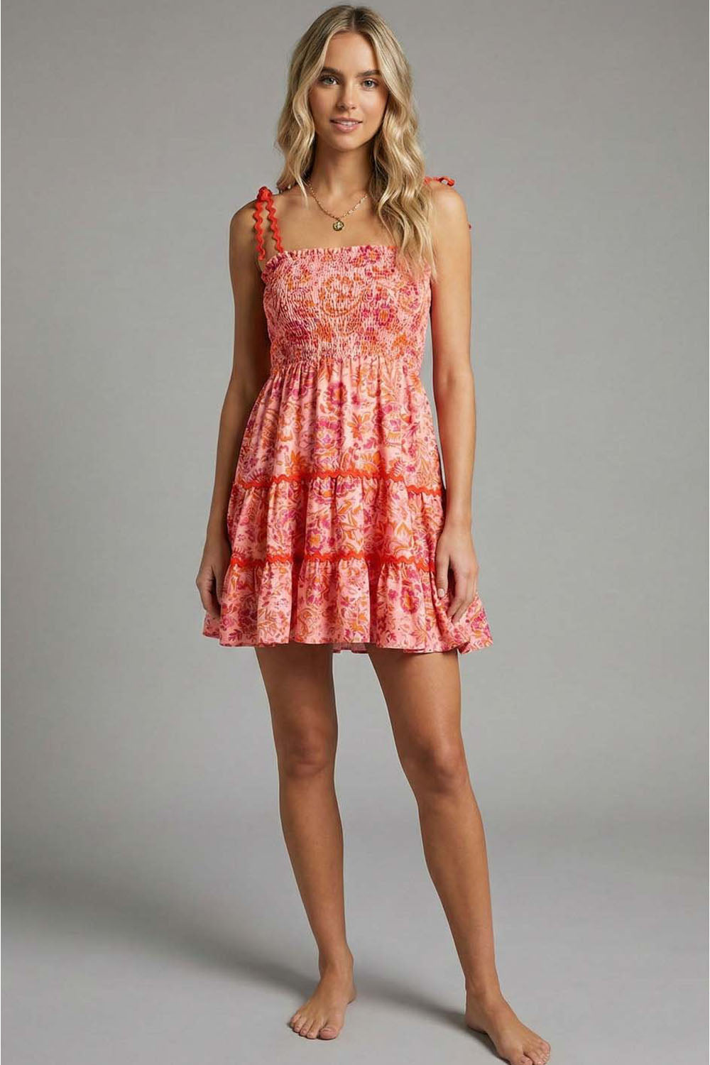 Jacobean Coral Ella Dress